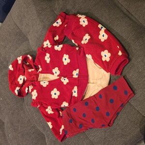 Floral Fleece Outfit (4 Piece)